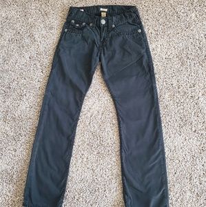 Mens black straight jeans